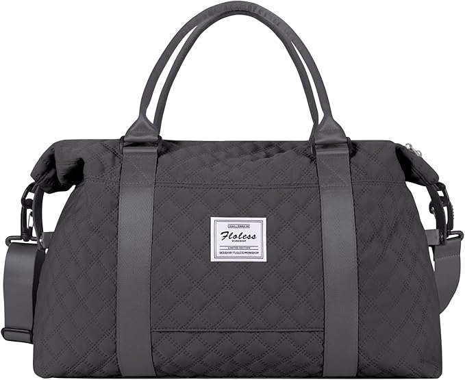 Travel Duffel Bag,Sports Tote Gym Bag,Shoulder Weekender Overnight Bag for Women