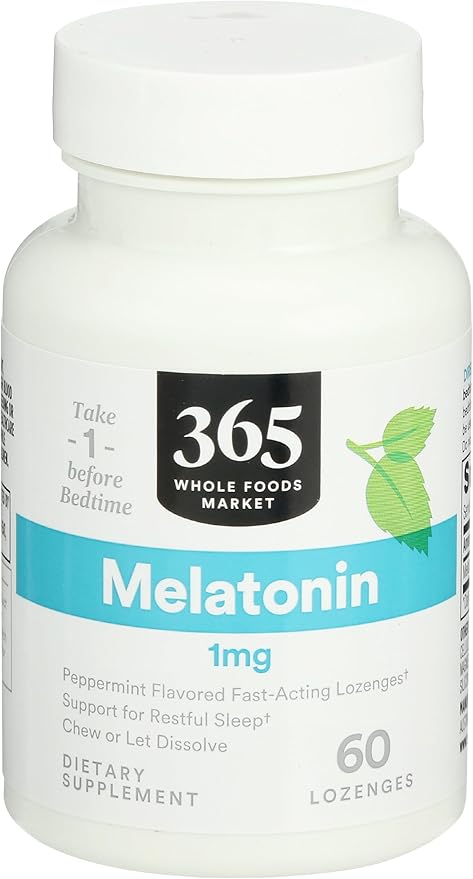 365 Everyday Value, Melatonin Lozenges 1mg, Peppermint Flavor, 60 Count