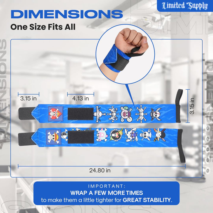 CROWN Anime Wrist Wraps Camo Lifting Straps 24" for Men and Women - 1 Pair Each, Gym Accessories Support Weightlifting, Powerlifting, Strength Training, and Improve Workout, Op