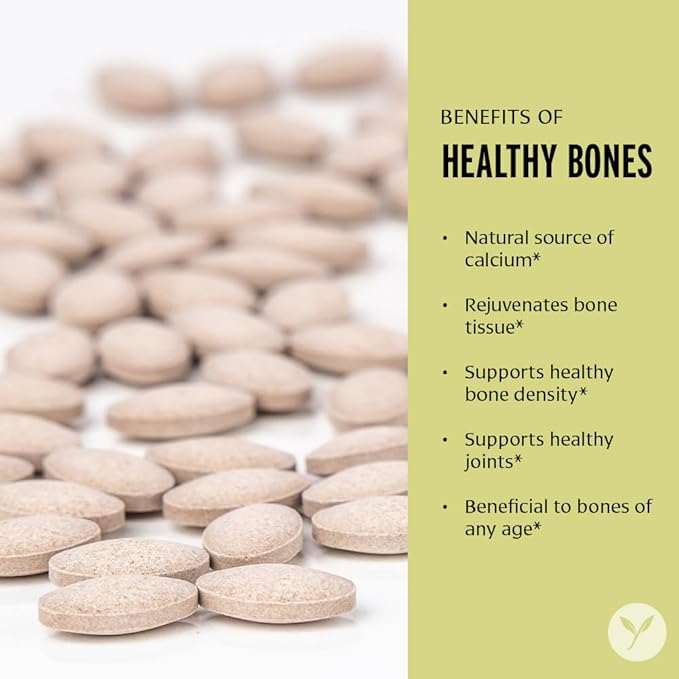 Banyan Botanicals Healthy Bones – Organic Bone Health Supplement with Ethical Coral Calcium – All Natural Calcium Supplement for Healthy Bones & Joints* – 90 Tablets – Non-GMO Sustainably Sourced