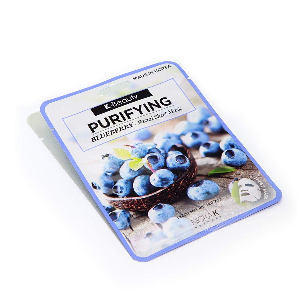 K-BEAUTY PURIFYING BLUEBERRY FACIAL SHEET MASK