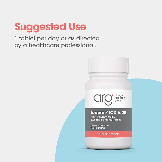 Optimox Iodoral 6.25 mg - Iodine Supplements for Thyroid Support, Potassium Iodide Tablets, Lugol Solution, Daily Vitamins and Minerals, High Potency Iodine Tablets - 90 Tablets 1-Pack