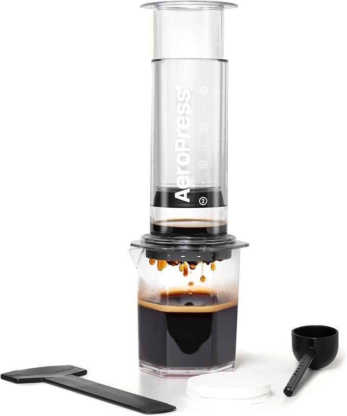 AeroPress Clear XL Coffee Press – 3 in 1 Brew Combines French Press, Pourover, Espresso, Full bodied smooth coffee without grit or bitterness, Portable Coffee Maker for Home, Office, Camping & Travel