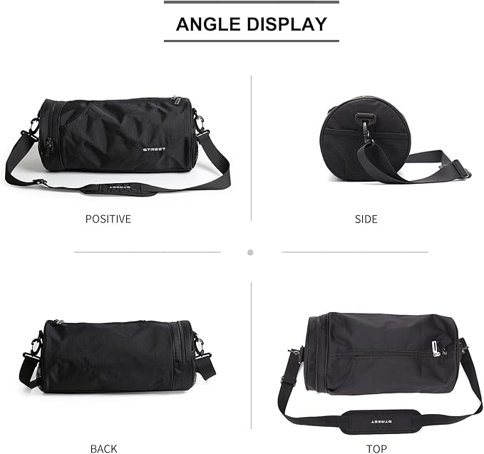 Sports Gym Bag for Men and Women Workout Bags Mens Gym Bag Black Small