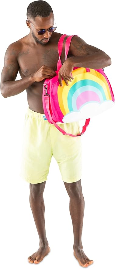 BigMouth Inc Large Insulated Cooler Bag, Reusable Travel Bag with Adustable Straps, Cute Collapsible Food Tote for Picnic Pool Beach