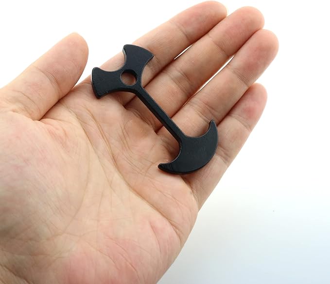 12Pcs Deck Plank Road Camping Fish Bone Nail Rope Buckle Tent Windproof Rope Fish Bone Nail Aluminum Alloy Anchor Buckle Fish Bone-Shape, Black