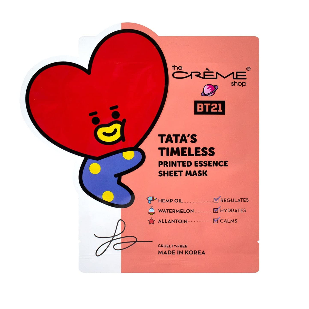 TATA’S TIMELESS Printed Essence Sheet Mask - Infused with Hemp Oil, Watermelon, Allantoin