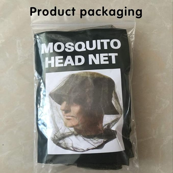 6Pcs Premium Head Net Face Mesh with Extra Fine Holes, Mosquito Hat Mask Head Cover for Camping Hiking Fishing Protecting from Insect Bug Bee Mosquito Gnats