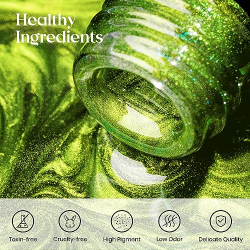 MIZHSE 8 Colors 9D Cat Eye Gel Nail Polish, Upgraded Magnetic Gel Polish Kit with Magnet Stick, Galaxy Chameleon Effect Silky Cat Eye Nail Polish Soak Off Nail Art Salon Manicure Home Ladies Gift