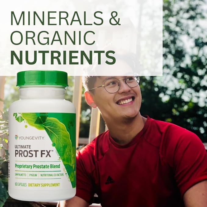 Youngevity Ultimate Prost Fx™ - Saw Palmetto + 9 Herb Blend for Men's Prostate Health - DHT Support - Urinary and Prostate Supplement - 60 Capsules (Pack of 1)