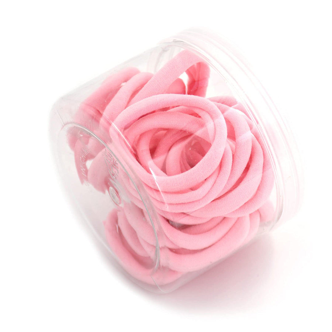 48Pcs Seamless Sakura Pink Color High Elastic Hair Ties Ponytail Holders For Women Girls Teenagers No Damage Stretchy Hair Bands