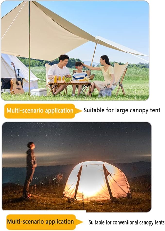 8 pack Tent Stakes Heavy Duty Metal Ground Stake Camping Nails Pop Up Pegs Luminous Garden Stable Fixed Anchor Hook for Outdoor Pile Tarp Traveling Hiking Gear Equipment 8-inch 20CM