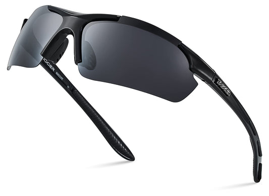 Xagger Polarized Wrap Around Sport Sunglasses for Men Women UV400 Baseball Softball Running Cycling Glasses