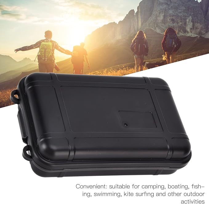 Anti-Pressure Shockproof Container Box, Small Waterproof Plastic Dry Storage Box with Foam, for Outdoor Camping Wilderness Survival