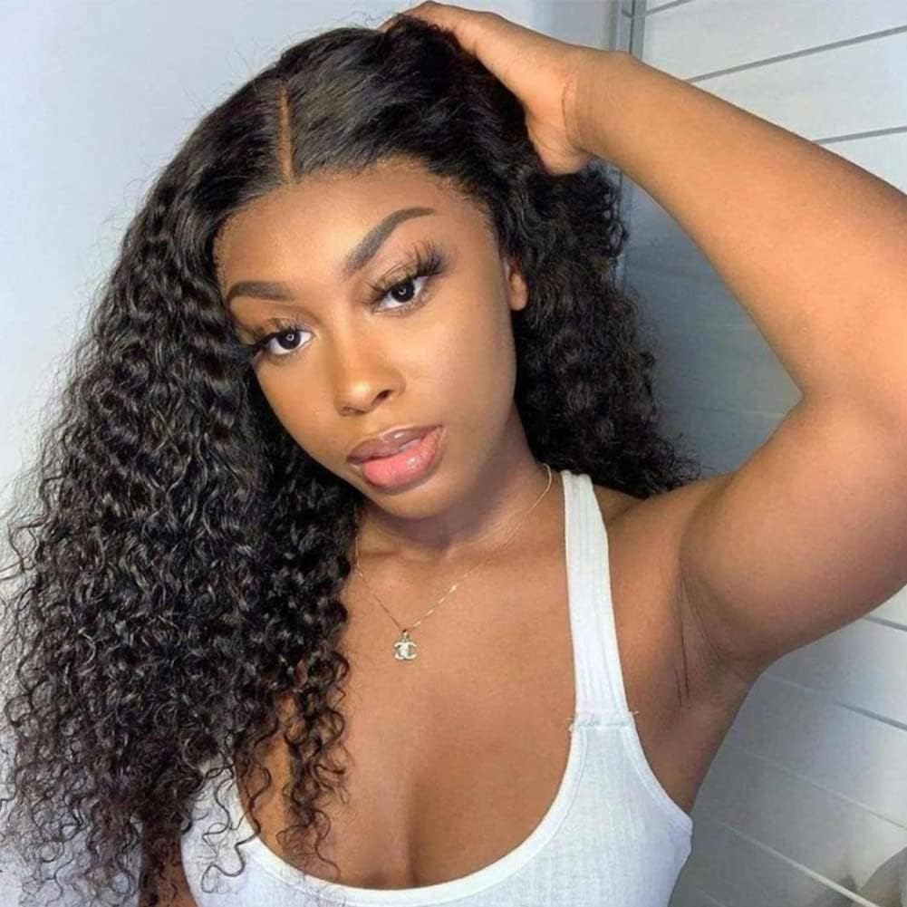 Besurina Kinky Curly Lace Front Wig Human Hair 13X4 Wear And Go Glueless Wigs Human Hair Pre Plucked With Baby Hair 20 Inch Hd D