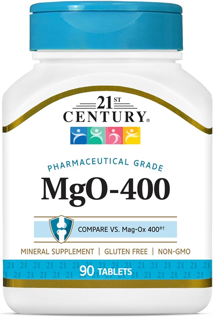 21st Century mgO 400 mg Tablets, 90 Count, Assorted