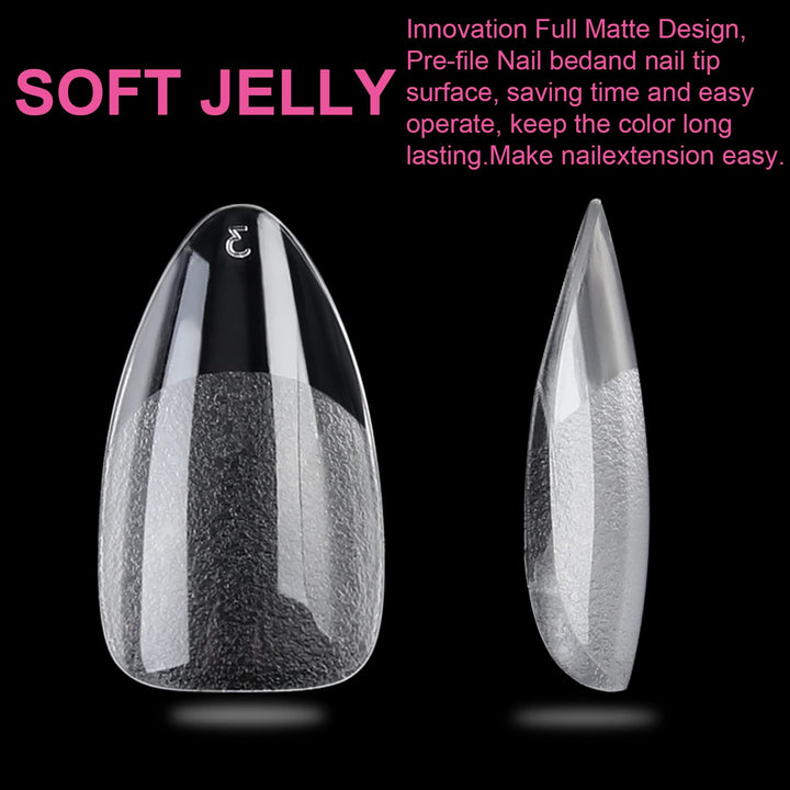 504Pcs Matte Soft Gel Toe Nail Tips | Full Cover for DIY Nail Extensions