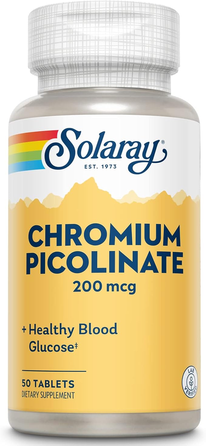 Solaray Chromium Picolinate, Tablet (Btl-Plastic) 200mcg | 50ct