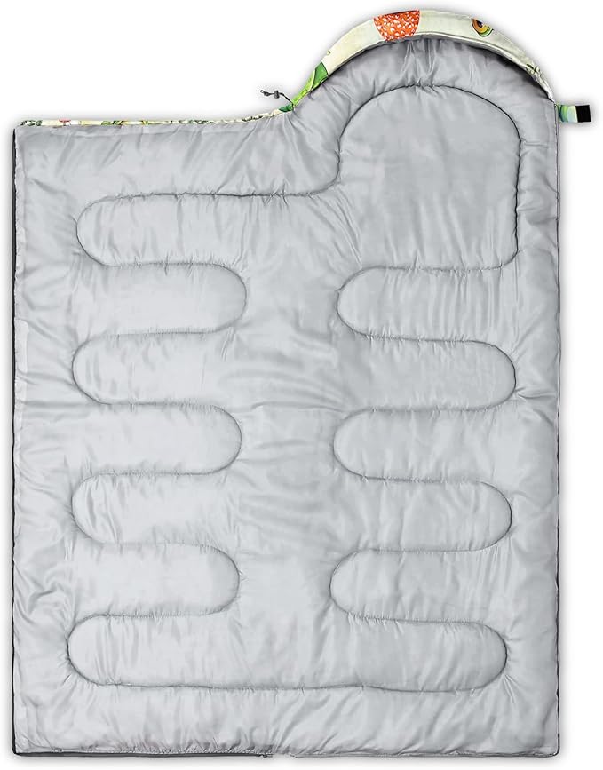 AILONEN Kids Floral Cat Camping Sleeping Bags,Lightweight & Waterproof,3 Season Warm & Cool Weather,Kawaii Kitten Sleeping Bags for Girls Adults,Travelling,Outdoors