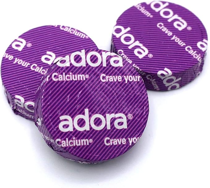 Adora Adora Calcium Supplement, 500mg, Dark Chocolate 30 disks (Quantity of 4)