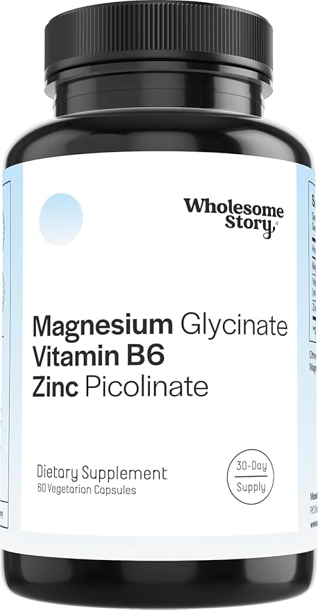 3-in-1 Zinc Picolinate Magnesium Glycinate Supplements with Vitamin B6 | Magnesium and Zinc Vitamin | Reproductive & Fertility Health, Hormone Balance, Immune System Support | Packaging May Vary