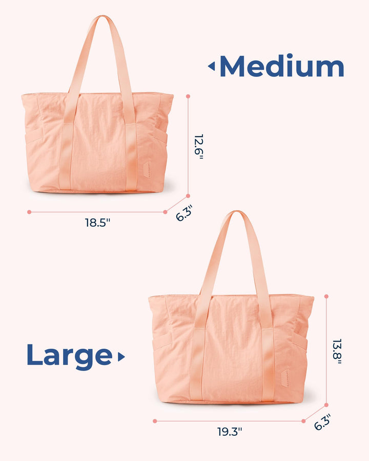 BAGSMART Tote Bag for Women with Zipper, Gym Tote with Compartments, Laptop Work Tote Nurse Dance Yoga Bag for Sport, Travel
