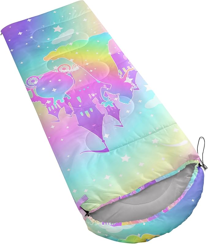 Axolotl Unicorn Sleeping Bag for Kids Boys Girls–Lightweight Warm Cold Weather Sleeping Bags,Waterproof Portable Sleeping Bag with Compression Sack for Camping Backpacking Outdoor Indoor