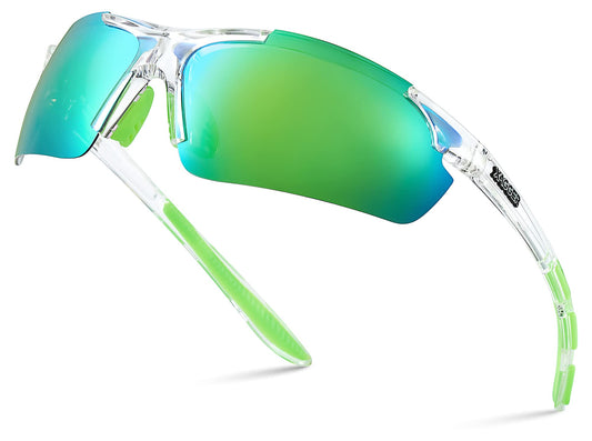 Xagger Polarized Wrap Around Sport Sunglasses for Men Women UV400 Baseball Softball Running Cycling Glasses