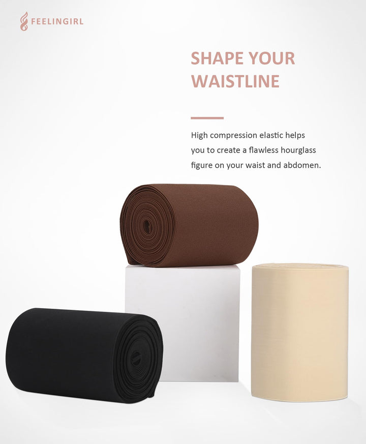 FeelinGirl Waist Trainer for Women Bandage Wrap Sauna Belt Long Torso Tummy Wraps Belly Body Shaper Waist Trimmer Belt