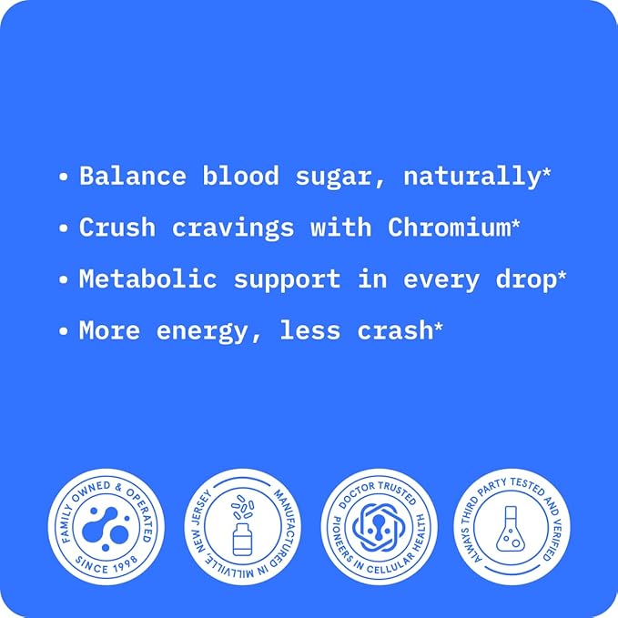 BodyBio - Liquid Chromium - High Absorption, Pure, Concentrated Chromium Supplement - 2oz