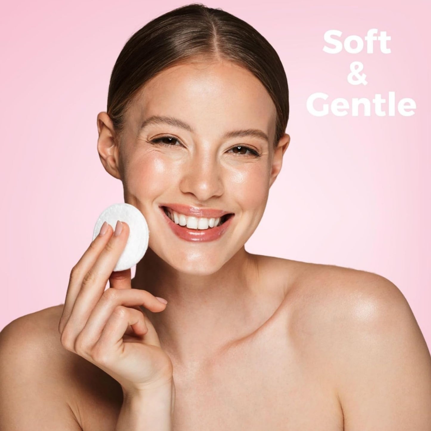 100 Count Cotton Wool Round Pads,Cotton Wool Pads,Makeup Remover Pa-Ds,Cot-Ton Rounds,Disposable,Soft&Gentle Absorbent Cosmetic Pa-Ds For Face Nails Makeup Removal&Skincare Manicure,For Sensitive Skin