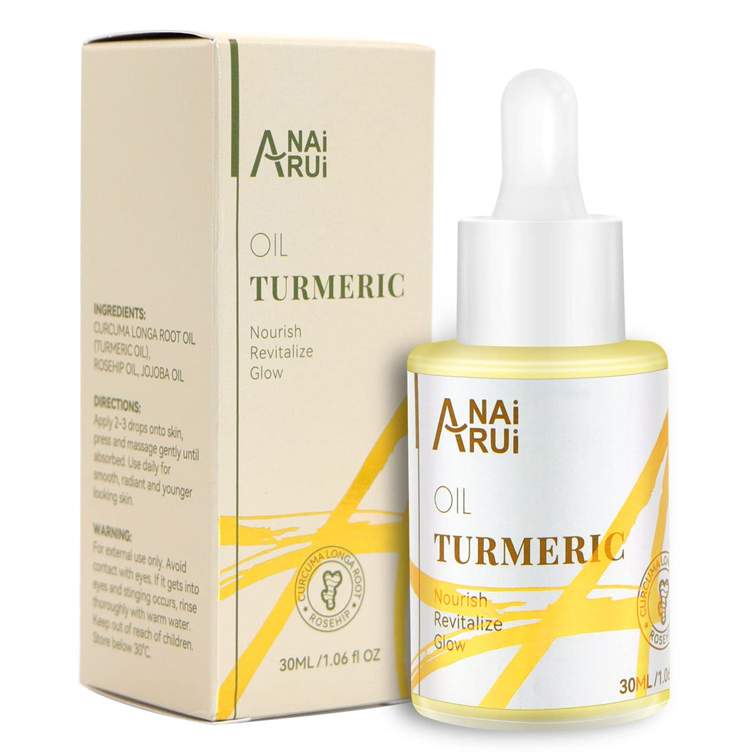 Anai Rui Turmeric Face Oil, Facial Oils & Serum With Turmeric, Turmeric Skincare Oil For Dry Skin, Wrinkles, Acne, Evens Tone, M