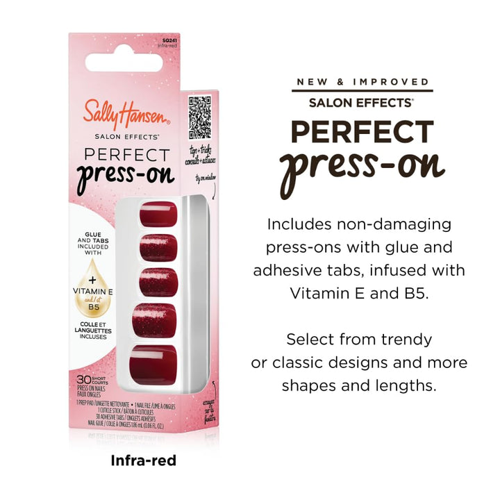 Sally Hansen Instant Cuticle Remover | Infrared Press-On Nails Kit – 15 Sec Gel