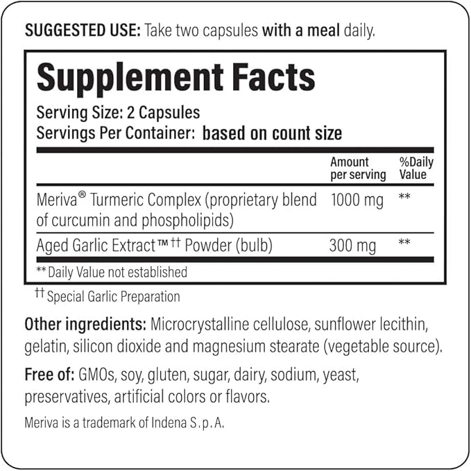 Kyolic Aged Garlic Extract Formula 111, Healthy Inflammation Response, Curcumin, 100 Capsules (Packaging May Vary)