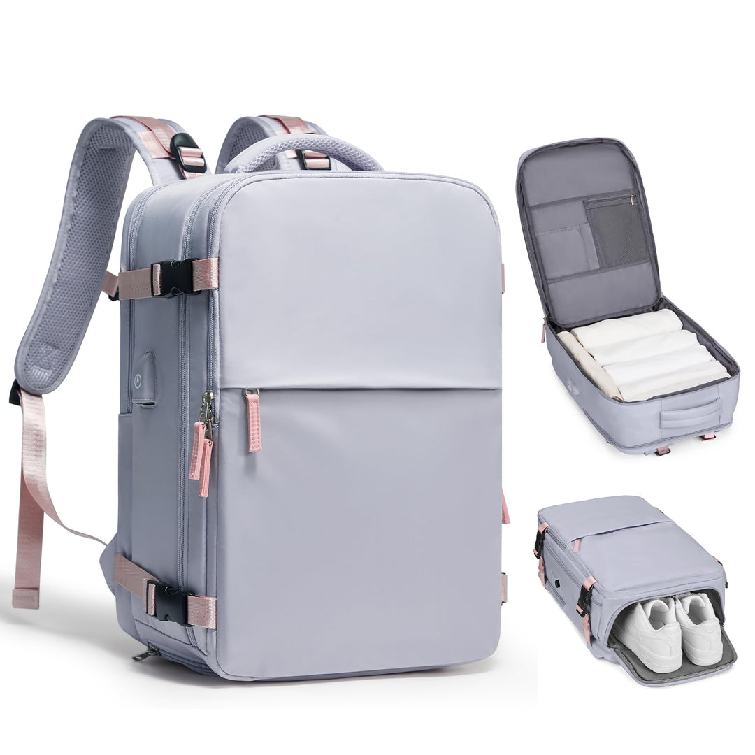 coofay Large Travel Backpack For Women Airline Approved Carry On Backpack Flight Approved Waterproof Sports Luggage Backpack Casual Daypack Small Hiking Backpack