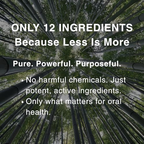 Bamboo Salt Toothpaste with nHA | Fluoride Free, Nano Hydroxyapatite, Remineralizing, Sensitive Teeth, Whitening - Dentist Recommended Oral Care - Pepperming & Pine Flavor, 3 Fl Oz 1 Pk