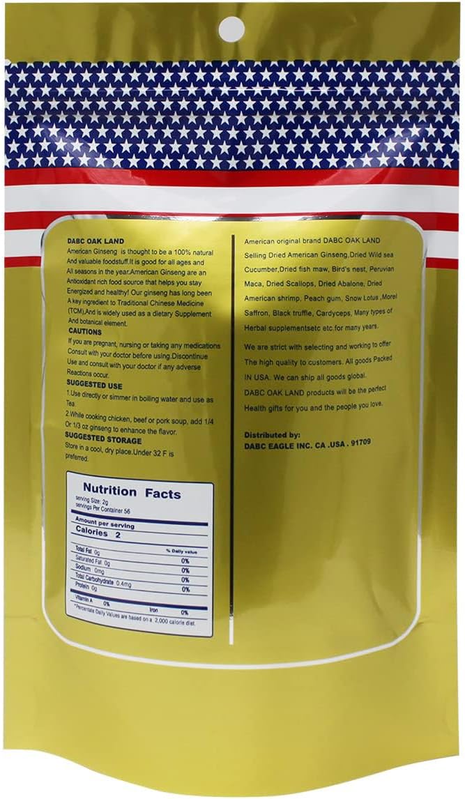 American Ginseng Slices from Wisconsin (Sliced Ginseng Root Wisconsin Grown!Most People Use It to Make Ginseng Tea! Good for Health! (American Ginseng Slices (Small Round), 4 Packs of 1 Pound)