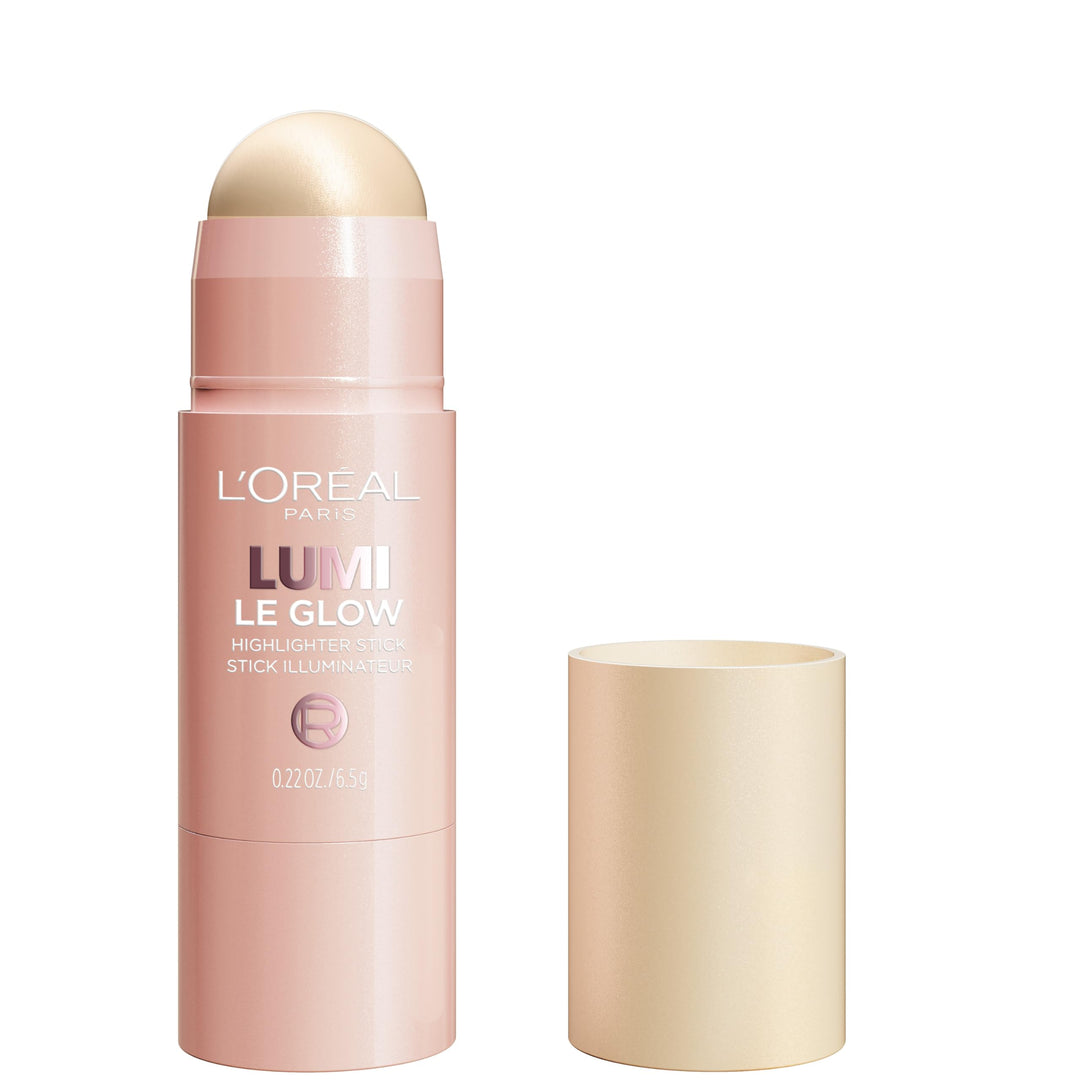 L'Oreal Paris True Match Lumi Le Glow Highlighter Stick, Luminous, Satin, Glowy Highlighter for Face and Body, 635 Golden Couture, 0.25 Oz