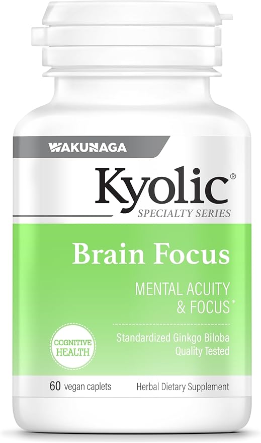Kyolic Specialty Series, Brain Focus, Mental Acuity & Focus, 60 Caplets