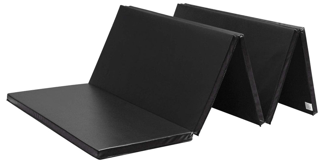 KaRaDaStyle Gymnastics Mat Folding Stretch Mats 75"x31"x1.2" Exercise Muscle Training Children Play Horizontal Bar Mat Yoga Sports Soundproof Home Use (Black/5-fold)