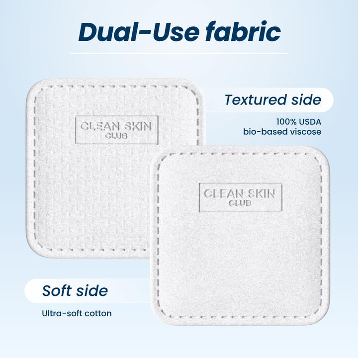Clean Skin Club Clean² Pads 2.0 | Organic Cotton | Ultra Soft & Textured