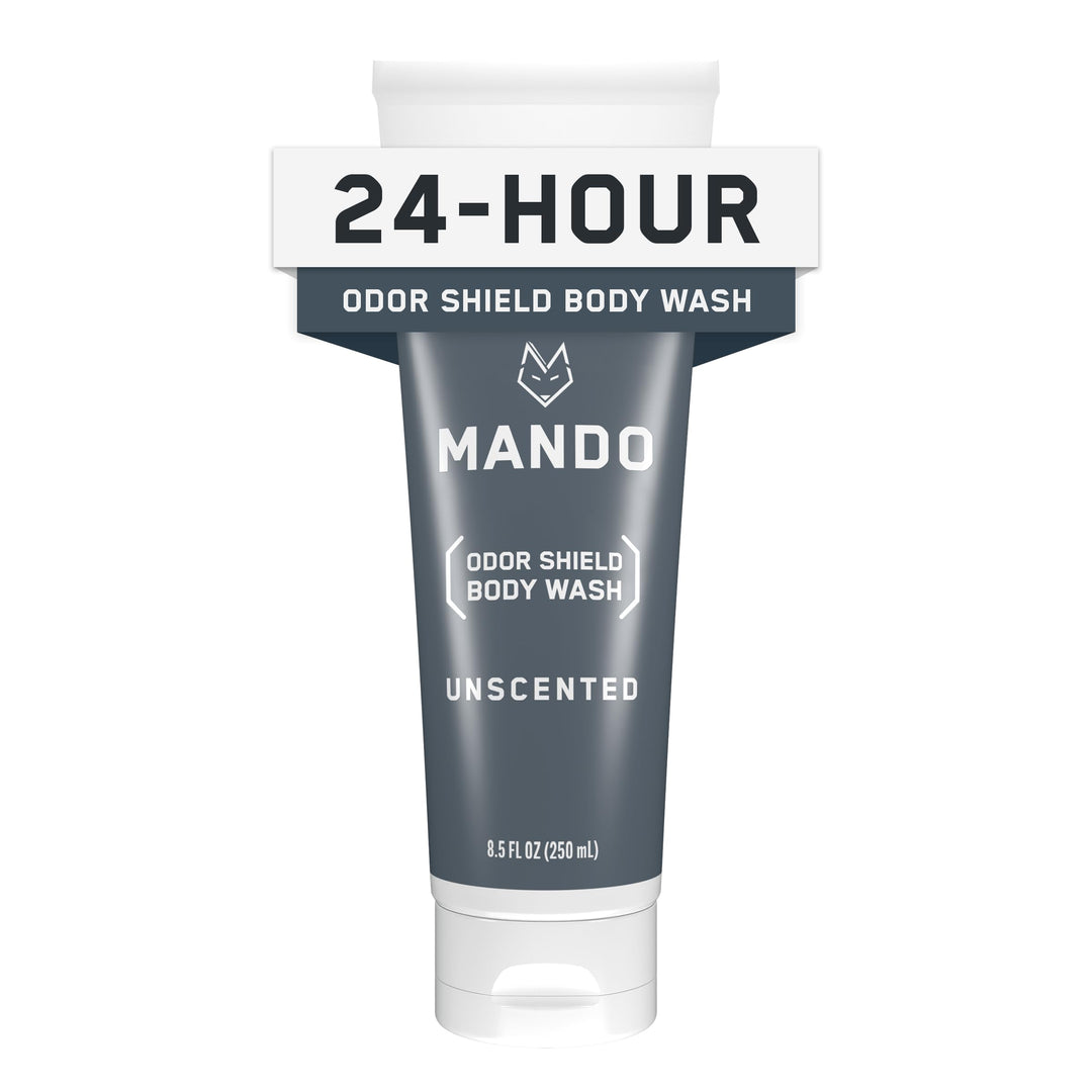 Mando Odor Shield Body Wash - 24 Hour Odor Control - Removes Odor Better Than Soap - Sls Free, Paraben Free, Skin Safe - 8.5 Oun