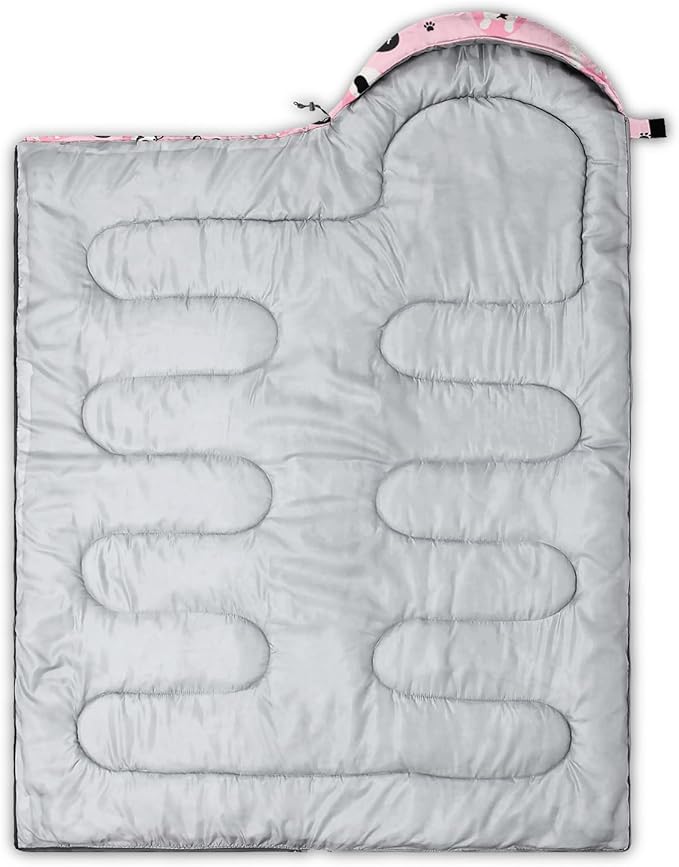 AILONEN Cartoon Fox Camping Sleeping Bag for Boys Girls Adults,Lightweight & Waterproof,3 Season Warm & Cold Weather,Portable,Kawaii Fox Printed Sleeping Bag,Traveling,Camping,Hiking