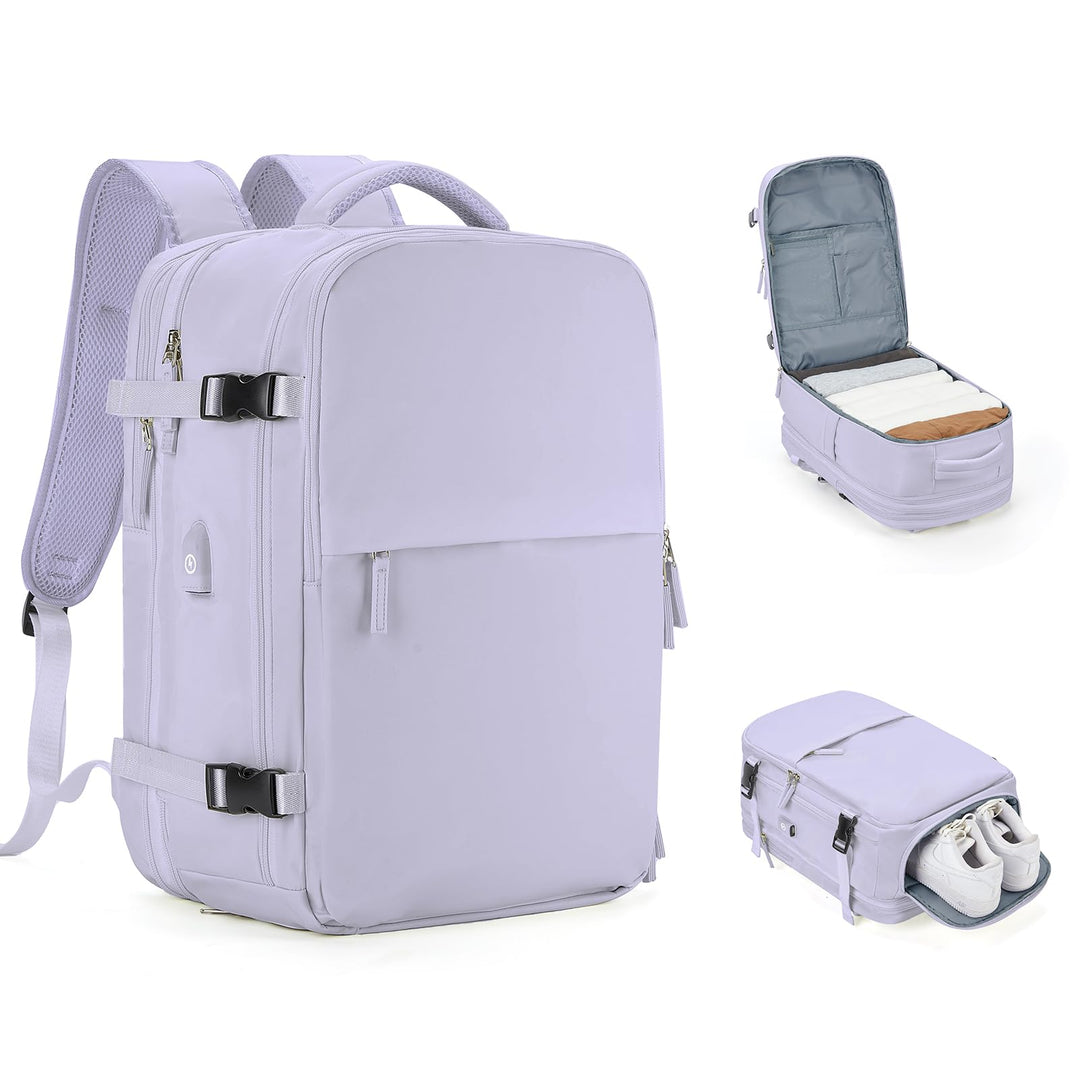 Extra Large Backpack For Traveling On Airplane Travel Backpack For Women Men Airline Approved Carry On Bags For Airplanes Gym Bag With Shoe Compartment Waterproof Laptop Backpack Hiking Backpack