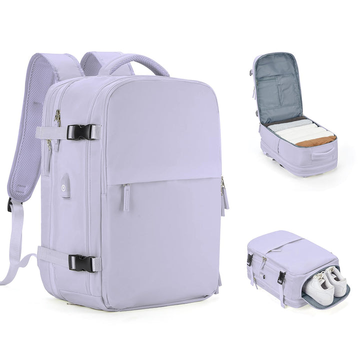 Extra Large Backpack For Traveling On Airplane Travel Backpack For Women Men Airline Approved Carry On Bags For Airplanes Gym Bag With Shoe Compartment Waterproof Laptop Backpack Hiking Backpack