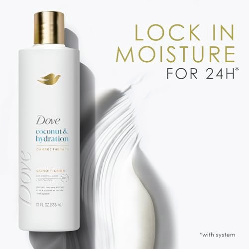 Dove Conditioner Coconut & Hydration for Dry Hair with Bio-Protein Care Technology and Coconut Oil 12 Fl Oz