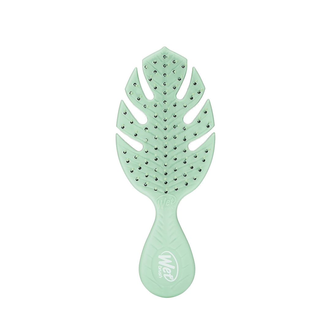 Wet Brush Go Green Mini Detangler, Green - Detangling Travel Hair Brush - Ultra-Soft IntelliFlex Bristles Glide Through Tangles & Gently Loosens Knots While Minimizing Pain, Split Ends & Breakage