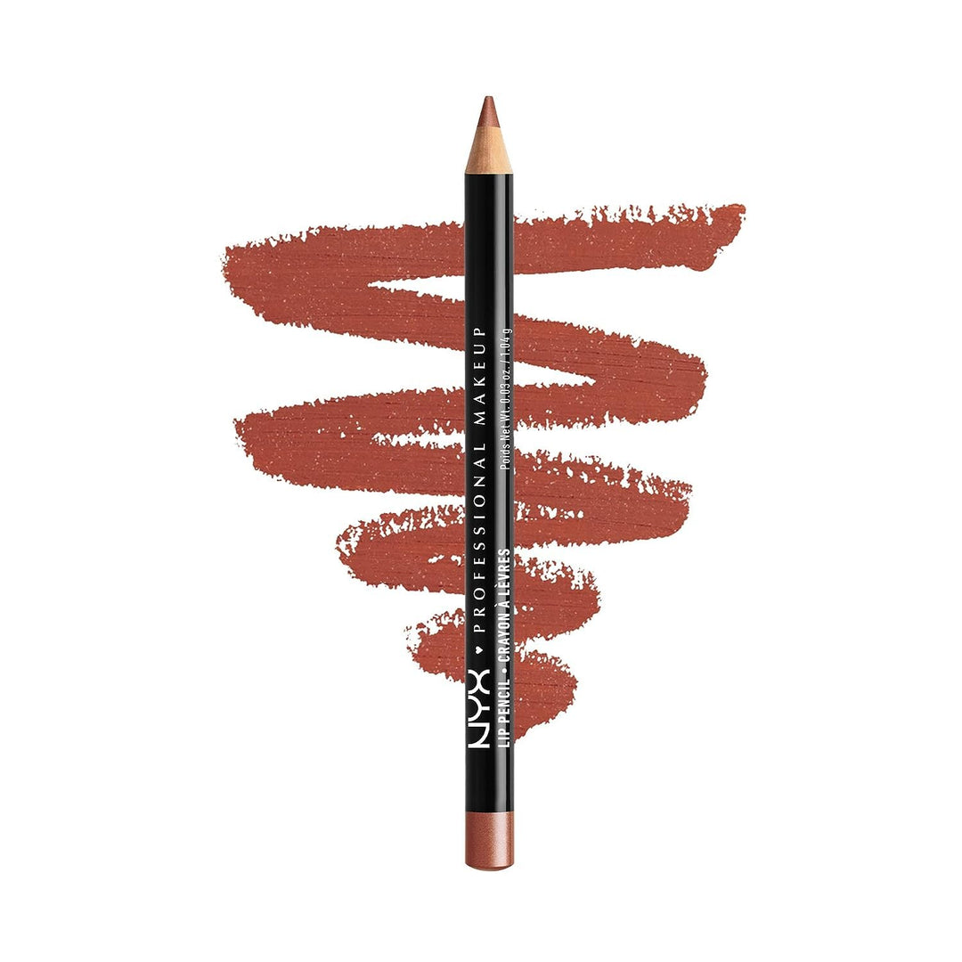 NYX Slim Lip Pencil | Long-Lasting Creamy Lip Liner | Hot Red - 2 Pack