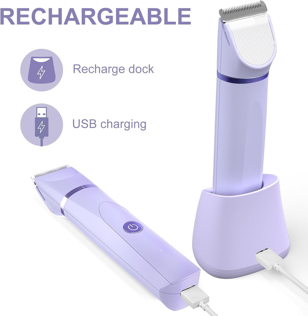 Electric Body Hair Trimmer | Waterproof Groomer for Men & Women | USB Rechargeable