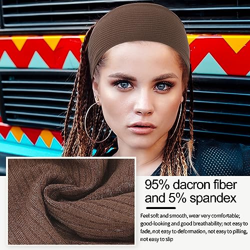 12 Pcs Stretchy Headbands for Women, Absorbed Sport Headband Soft Twist Headbands for Daily Life Yoga Workout